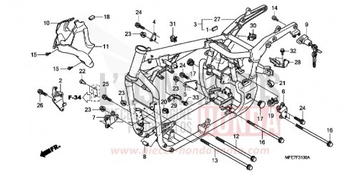 CARROSSERIE DE CHASSIS VT750C2SA de 2010